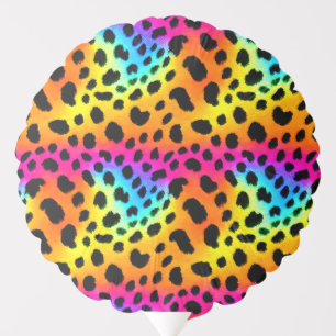 Colorful Rainbow Cheetah Seamless Pattern  Balloon