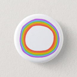 Colorful  Rainbow Circle CUSTOM Button