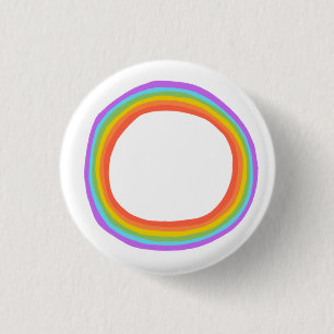 Colorful Rainbow Circle CUSTOM Button