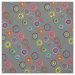 Colorful rainbow circles art watercolor fabric