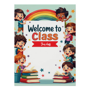 Colorful Rainbow Classroom Wall Art