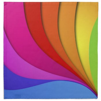 Colorful Rainbow Cloth Napkins by esoticastore at Zazzle