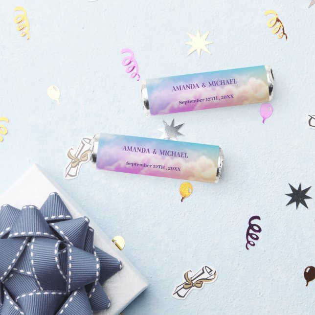 Colorful Rainbow Cloud Wedding Breath Savers® Mint (Party)