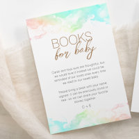 Colorful Rainbow Clouds Baby Shower Book Request
