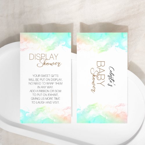 Colorful Rainbow Clouds Baby Shower Display Shower Enclosure Card