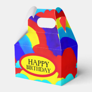 Colorful Rainbow Clouds Kids Pattern Favor Boxes
