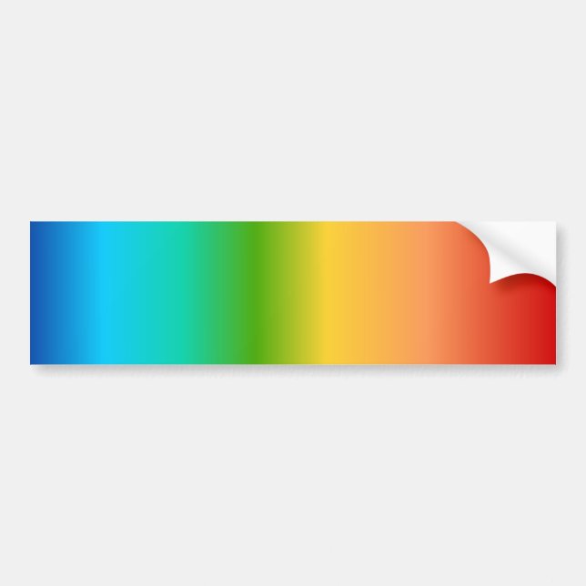 Colorful Rainbow color gradient Bumper Sticker (Front)