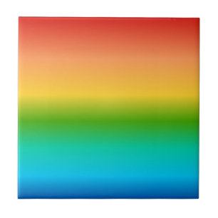 Colorful Rainbow color gradient Ceramic Tile