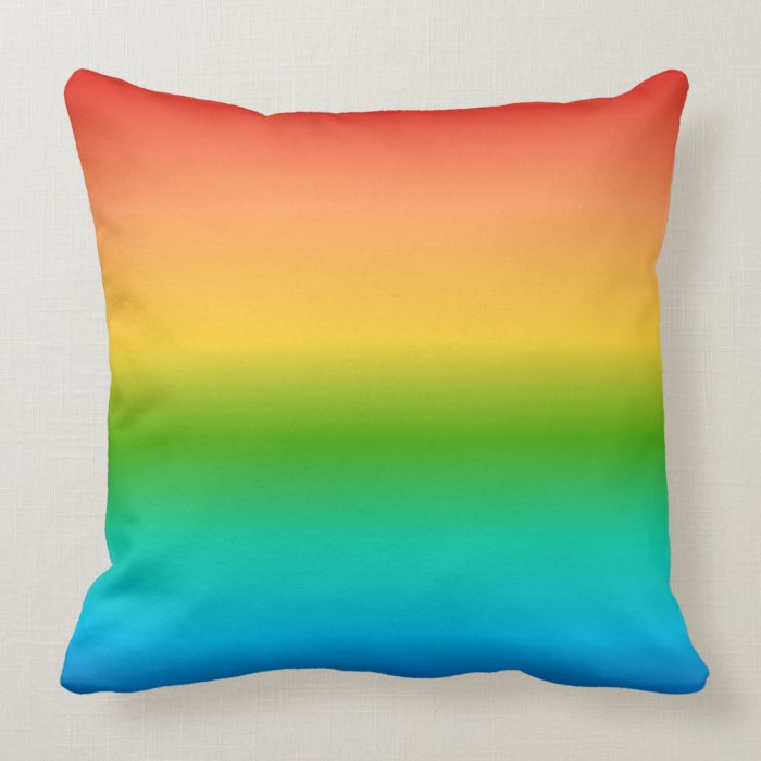 Colorful Rainbow color gradient Pillows