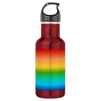 Colorful Rainbow Color Gradient Stainless Steel Water Bottle by inspirationzstore at Zazzle