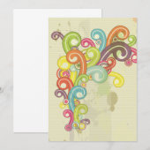 colorful rainbow color retro swirls design (Front/Back)