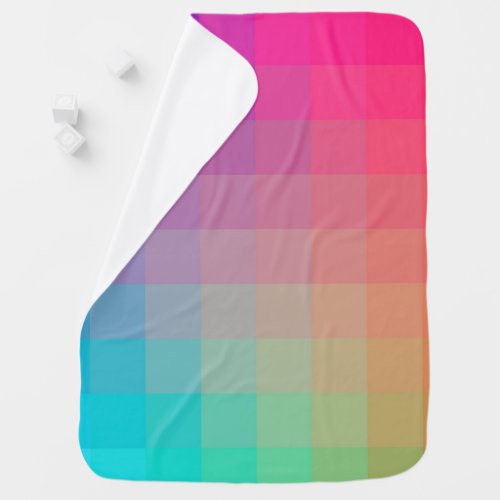 Colorful Rainbow Colors Gradient Design Baby Blanket