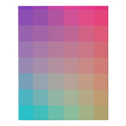 Colorful Rainbow Colors Gradient Design Faux Canvas Print