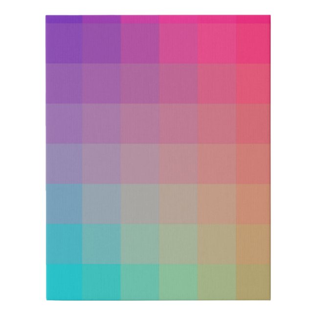 Colorful Rainbow Colors Gradient Design Faux Canvas Print (Front)
