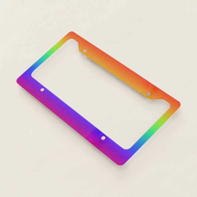Colorful Rainbow Colors License Plate Frame (3/4)