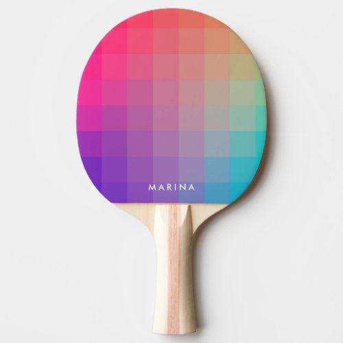 Colorful Rainbow Colors Modern Table Tennis Ping Pong Paddle