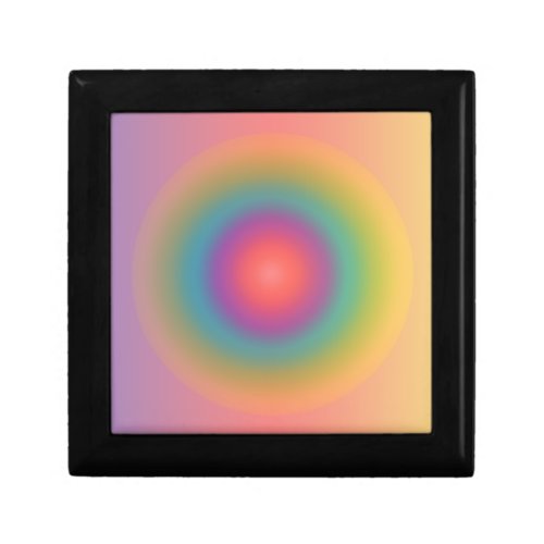 Colorful Rainbow Concentric Circle Space  Gift Box
