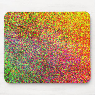 Colorful Rainbow Confetti Effect Mouse Pad