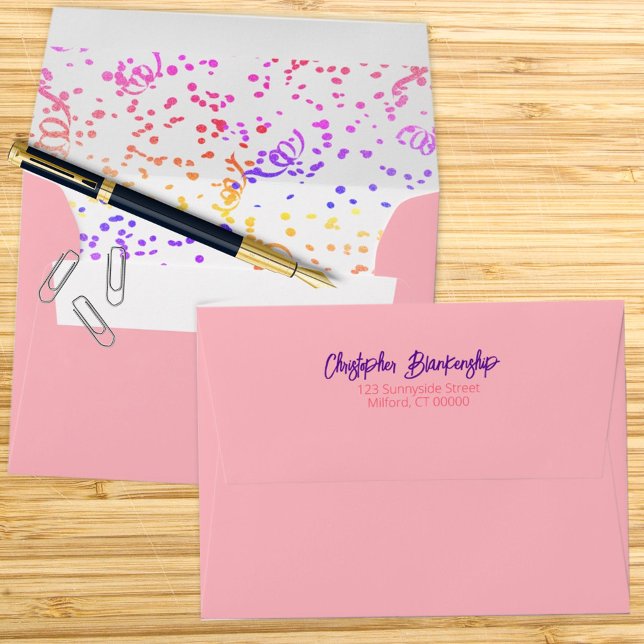 Colorful Rainbow Confetti Inside Special Occasion  Envelope (Creator Uploaded)
