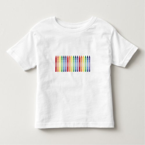 Colorful Rainbow Crayons Pattern Toddler T_shirt