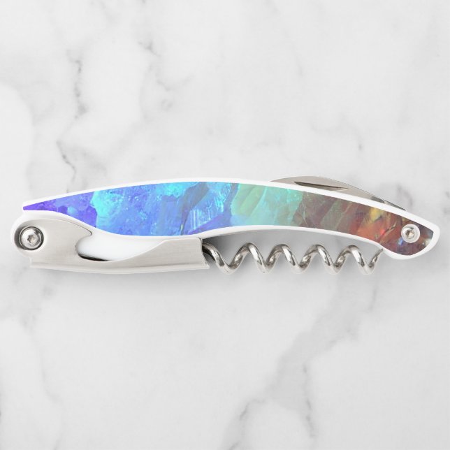 Colorful rainbow Crystal  Waiter's Corkscrew (Front)