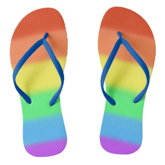 Colorful Rainbow Custom FlipFlops
