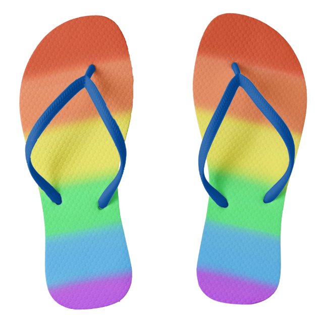 Colorful Rainbow Custom FlipFlops (Footbed)