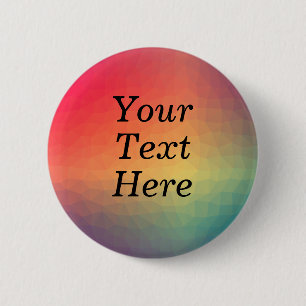 Colorful Rainbow Custom Text Button