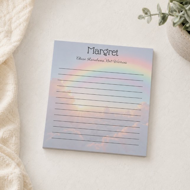 Colorful Rainbow Customizable Name & Quote Notepad (Creator Uploaded)