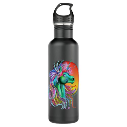 Colorful Rainbow Cute Unicorn Galaxy Stainless Steel Water Bottle