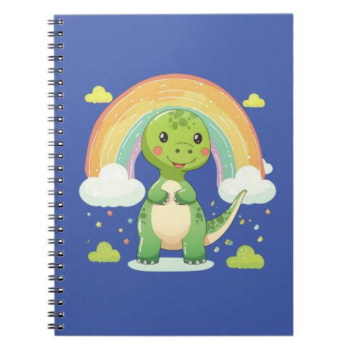 Colorful Rainbow Dino Notebook