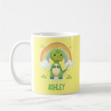 Colorful Rainbow Dino With Kids Name