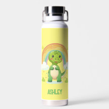 Colorful Rainbow Dino With Kids Name