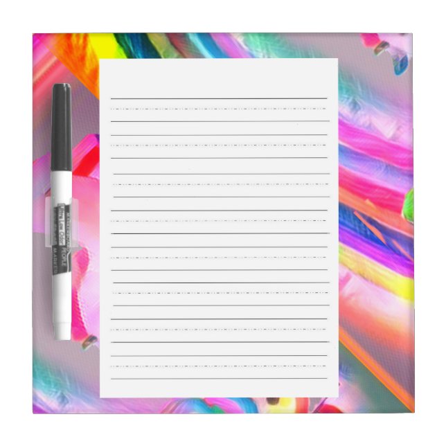 Colorful Rainbow Dry Erase Board (Front)
