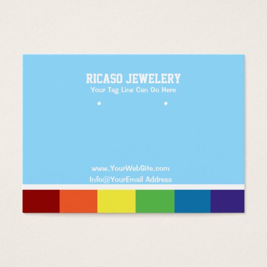 Colorful Rainbow Earring Background (Front)