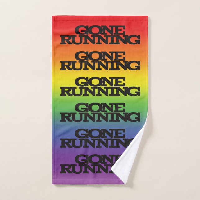 Colorful Rainbow Effect Background Gone Running Hand Towel (Hand Towel)