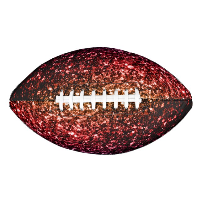 Colorful Rainbow faux glitter sparkles bling Football (Front)