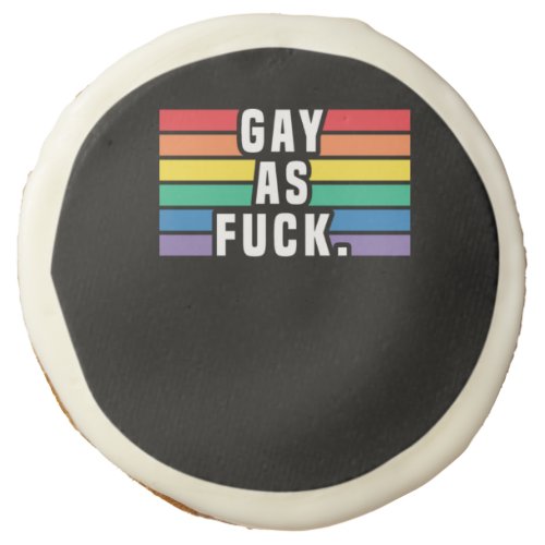 Colorful Rainbow Flag Gay Pride Sugar Cookie