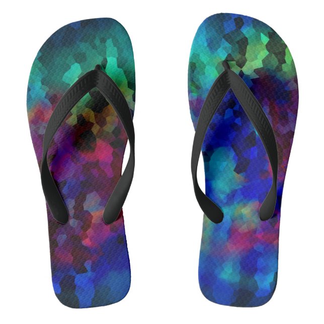 Colorful Rainbow Flip Flops (Footbed)