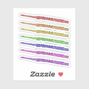 Colorful Rainbow Flutes Sticker