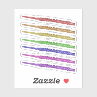Colorful Rainbow Flutes Sticker