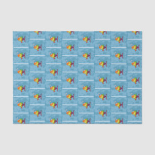 Colorful Rainbow Fun Smiling Cute Fish Tissue Paper
