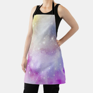 Colorful Rainbow Galaxy Pattern Apron