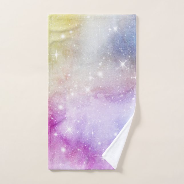 Colorful Rainbow Galaxy Pattern Hand Towel (Hand Towel)