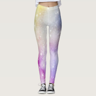 Colorful Rainbow Galaxy Pattern Leggings