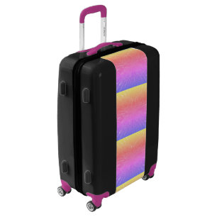 Colorful rainbow girly edgy design luggage