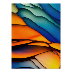 Colorful Rainbow Glass Poster