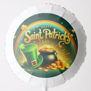 Colorful rainbow gold Saint Patrick's Day Balloon