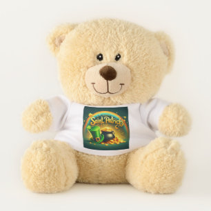 Colorful rainbow gold Saint Patrick's Day Teddy Bear