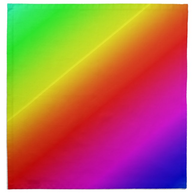 Colorful Rainbow Gradient Diagonal Blend Napkin (Front)